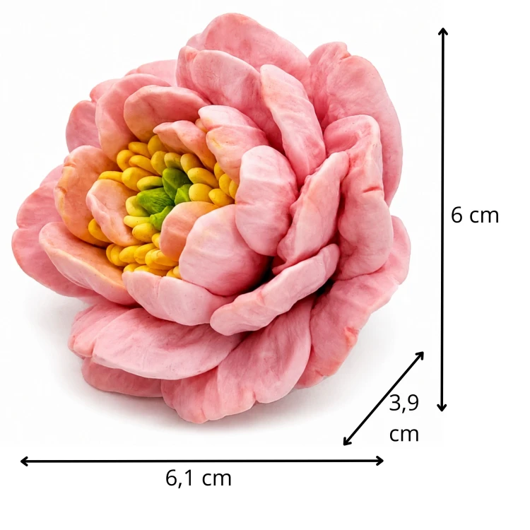 Forma silikonowa kwiaty Piwonia 6 cm 3D do czekolady i dekoracji