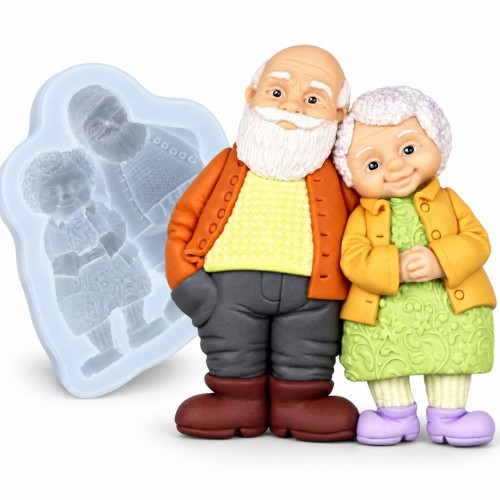 Forma silikonowa Dziadek i Babcia 2D – Dzień Babci i Dziadka