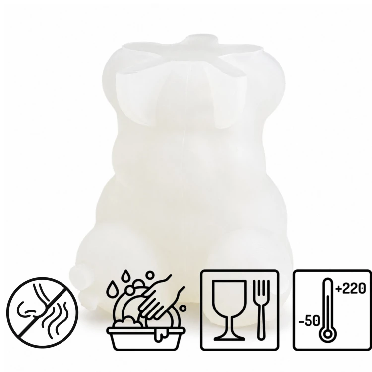Forma silikonowa Miś XL 3D do czekolady, świec i dekoracji