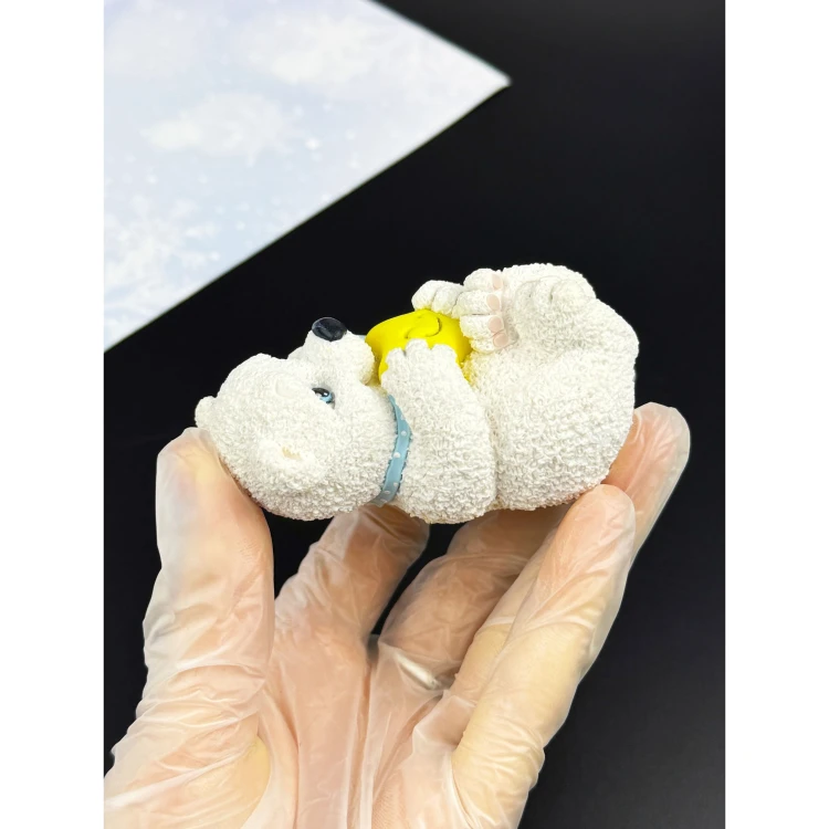 Forma silikonowa Miś polarny z gwiazdą – czekolada, świece, gips