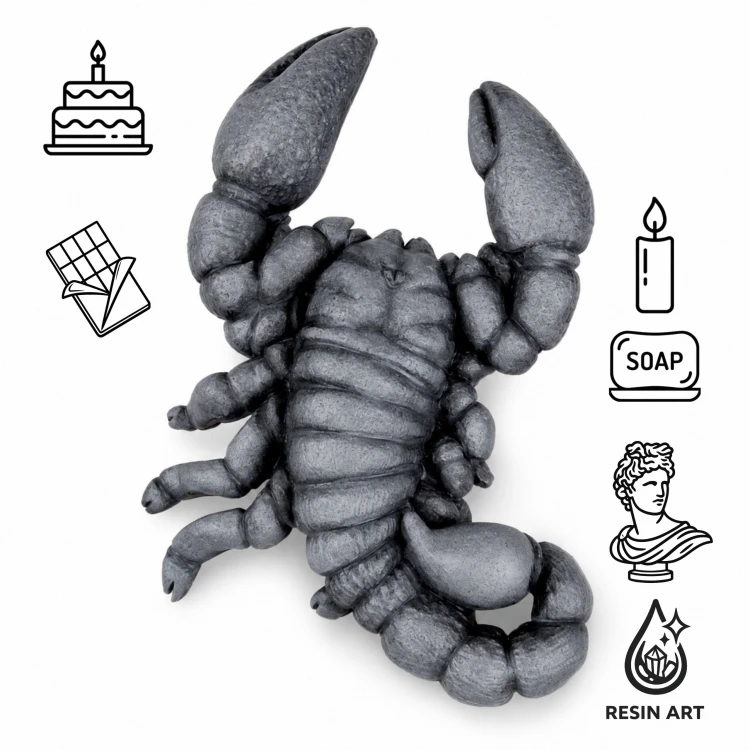 Forma silikonowa Skorpion 2D – znak zodiaku, czekolada, świece