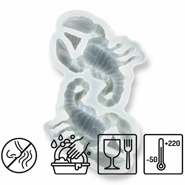 Forma silikonowa Skorpion 2D – znak zodiaku, czekolada, świece