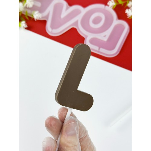 Forma silikonowa napis LOVE – Walentynki, lizaki, czekolada