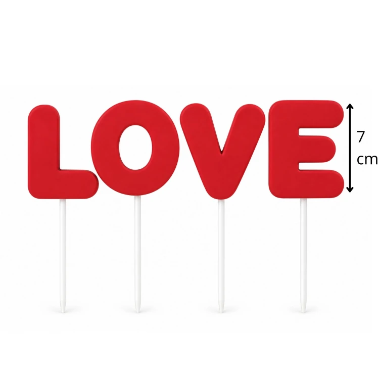 Forma silikonowa napis LOVE – Walentynki, lizaki, czekolada