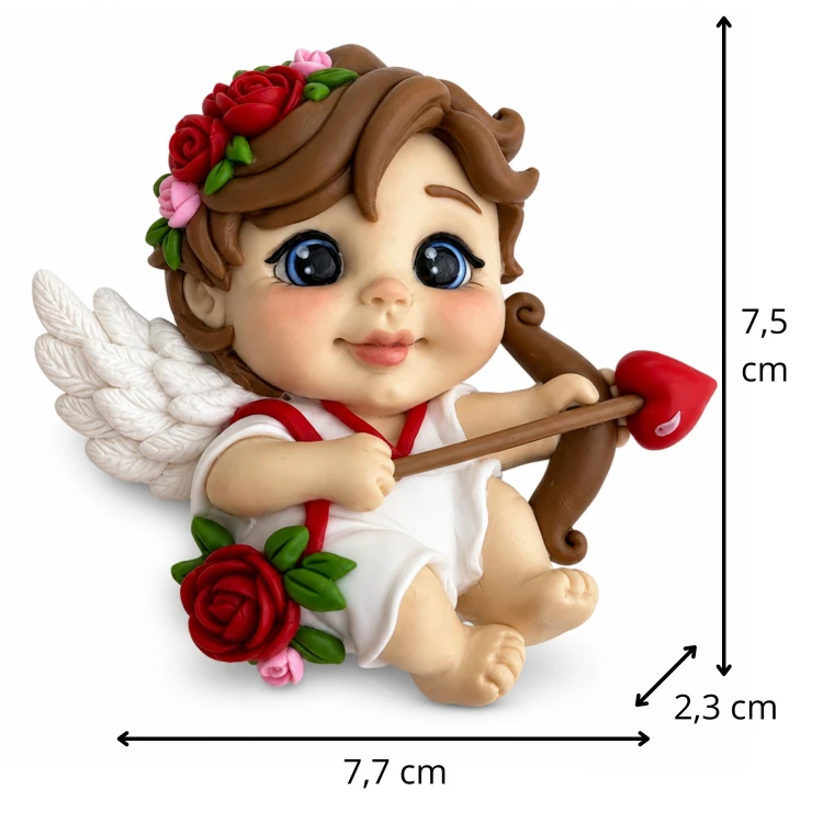 Forma silikonowa Amorek 2D – Walentynki, tort, czekolada, świece