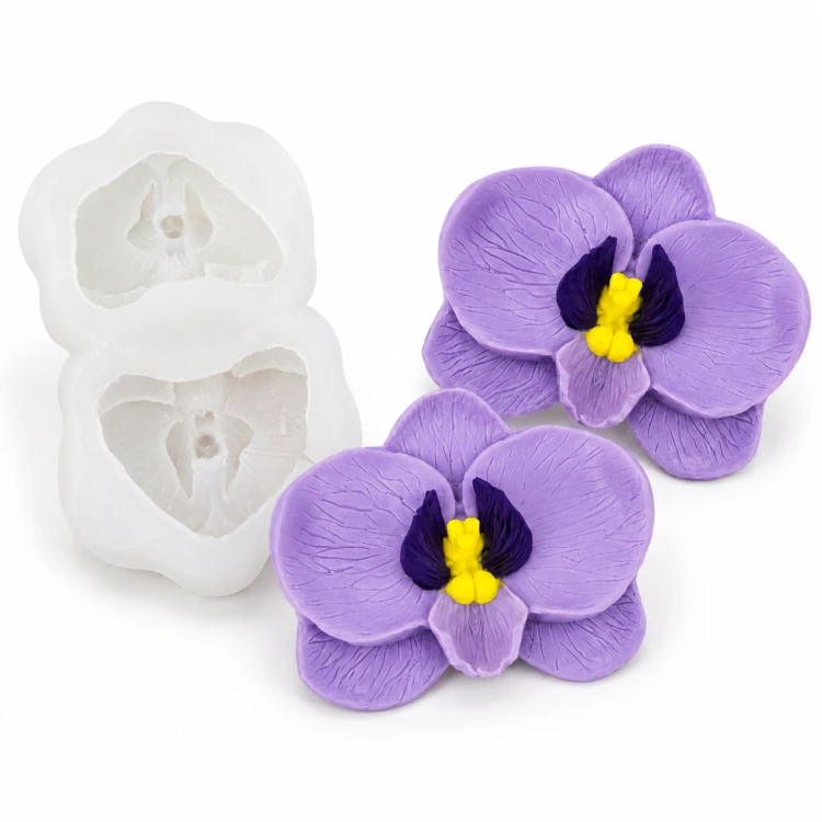 Forma silikonowa do świec kwiaty Orchidea do czekolady, gipsu, mydła